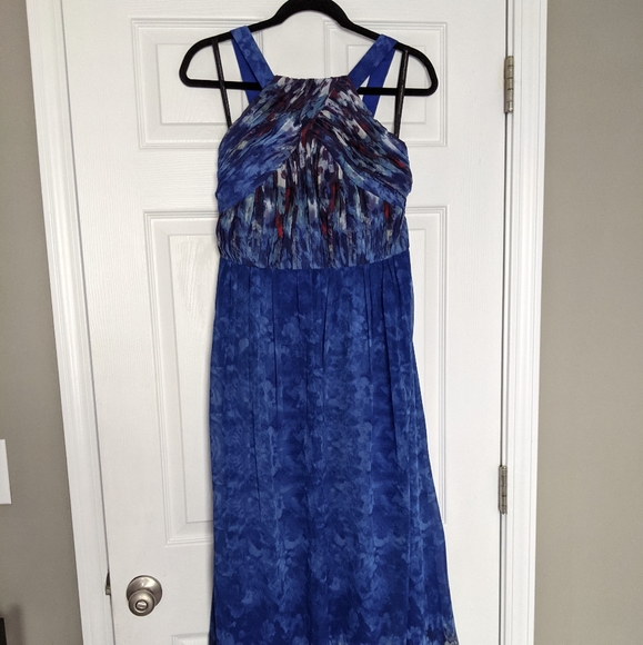 Little Mistress blue watercolor evening maxi - Picture 3 of 9